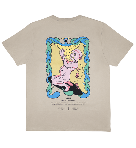 YMIR T-Shirt | Linocut & Screenprint | LTD. Edition (beige)